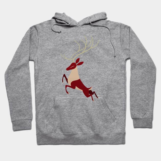 Red Deer Hoodie by sketchinthoughts